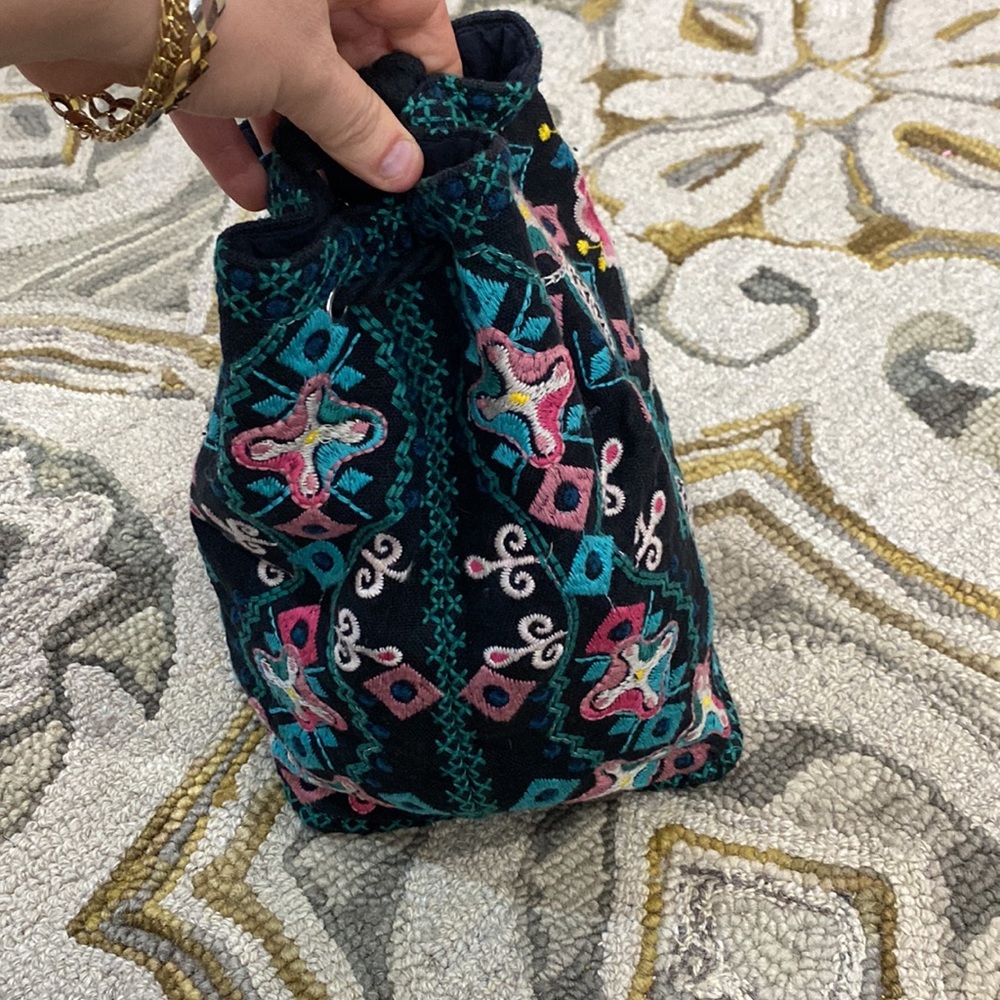 Johnny Was handmade peta bucket bag
